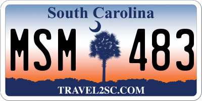 SC license plate MSM483