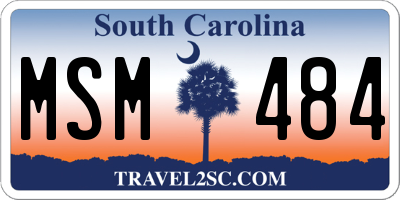 SC license plate MSM484