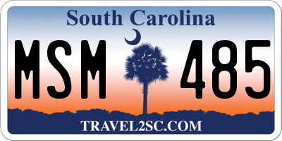 SC license plate MSM485