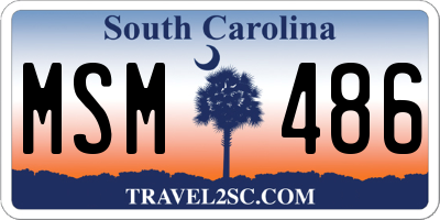 SC license plate MSM486