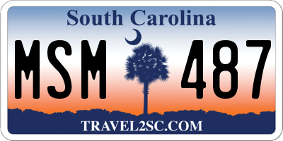 SC license plate MSM487