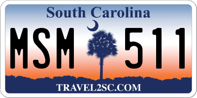 SC license plate MSM511