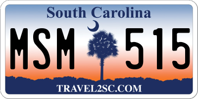 SC license plate MSM515