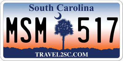 SC license plate MSM517
