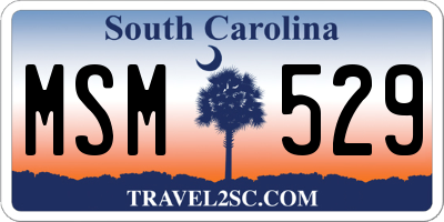 SC license plate MSM529