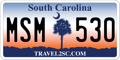 SC license plate MSM530