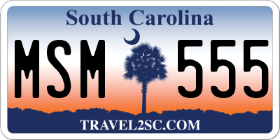 SC license plate MSM555