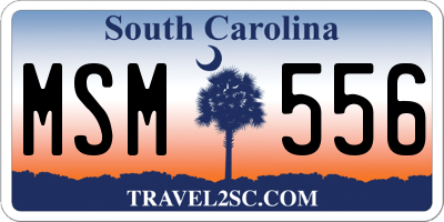 SC license plate MSM556