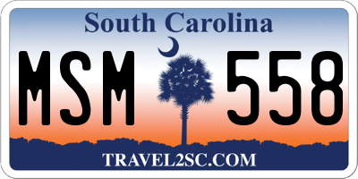 SC license plate MSM558