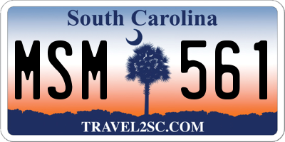SC license plate MSM561