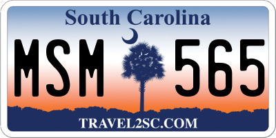 SC license plate MSM565