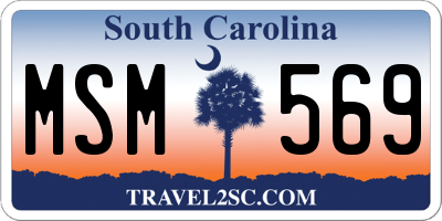 SC license plate MSM569