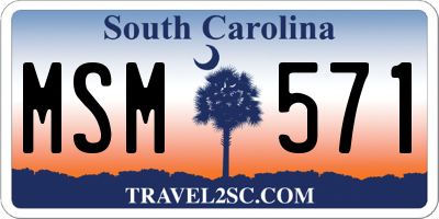 SC license plate MSM571
