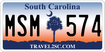SC license plate MSM574