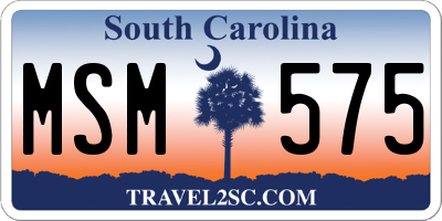 SC license plate MSM575