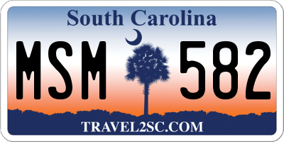 SC license plate MSM582