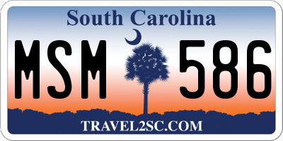 SC license plate MSM586