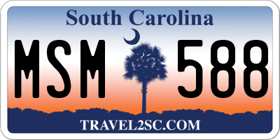 SC license plate MSM588