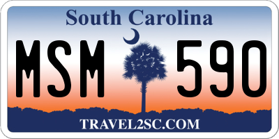 SC license plate MSM590
