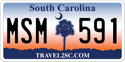SC license plate MSM591