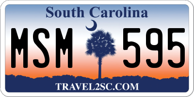 SC license plate MSM595