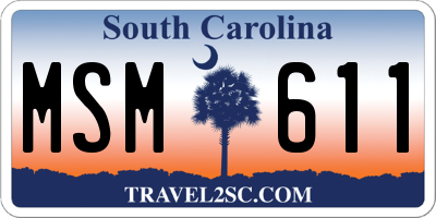 SC license plate MSM611
