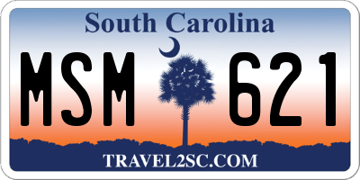 SC license plate MSM621