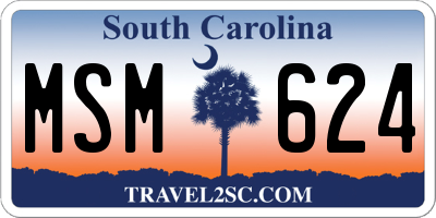 SC license plate MSM624