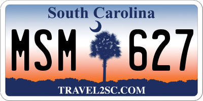 SC license plate MSM627