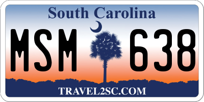 SC license plate MSM638