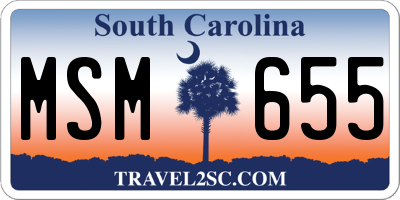 SC license plate MSM655