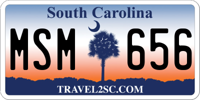 SC license plate MSM656