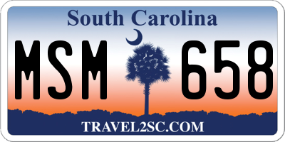 SC license plate MSM658