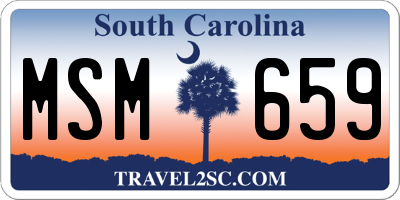 SC license plate MSM659