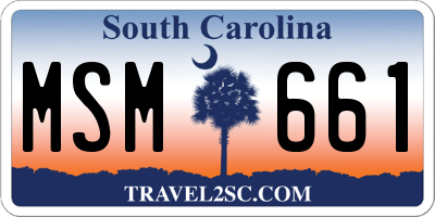 SC license plate MSM661