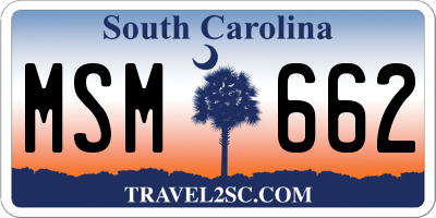 SC license plate MSM662