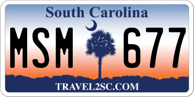 SC license plate MSM677