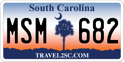 SC license plate MSM682