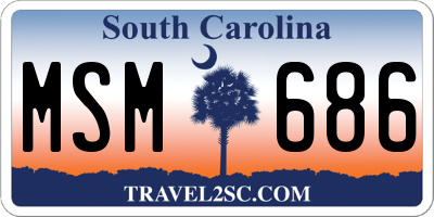 SC license plate MSM686