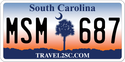 SC license plate MSM687