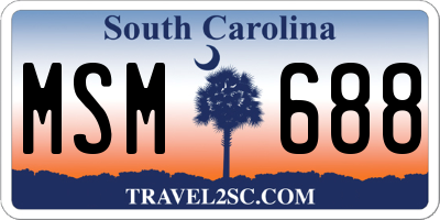 SC license plate MSM688