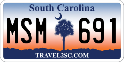 SC license plate MSM691