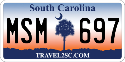 SC license plate MSM697