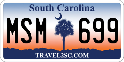 SC license plate MSM699