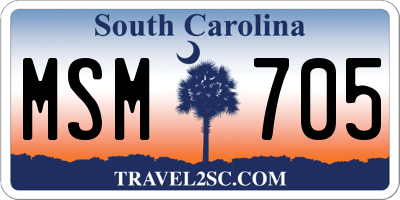 SC license plate MSM705