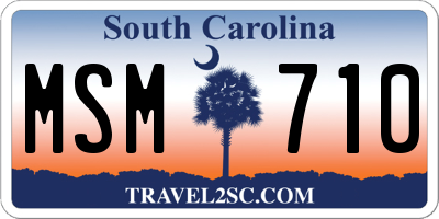 SC license plate MSM710
