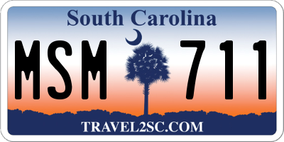 SC license plate MSM711