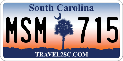 SC license plate MSM715