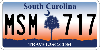 SC license plate MSM717