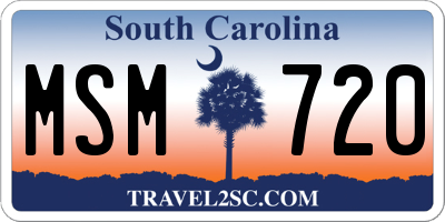 SC license plate MSM720
